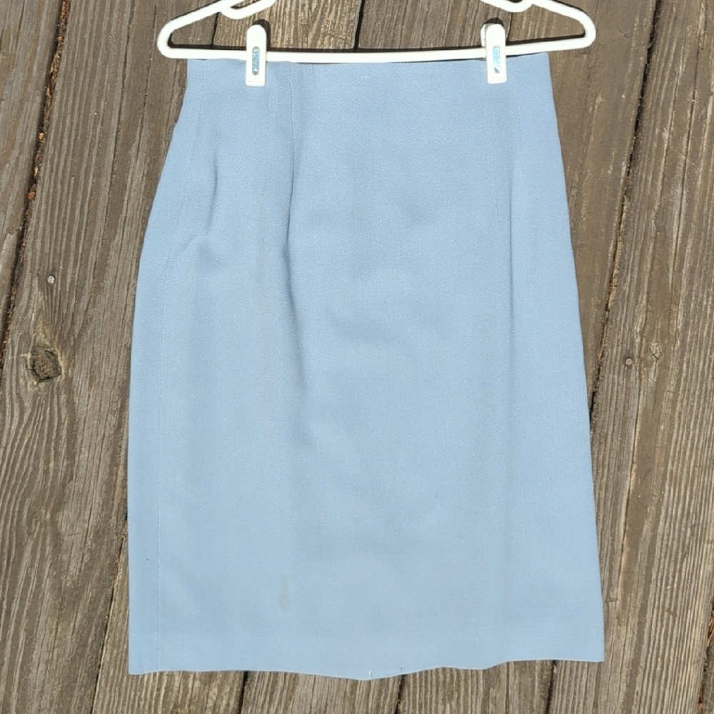 Rena Rowan Blue Pencil Skirt Knee-Length